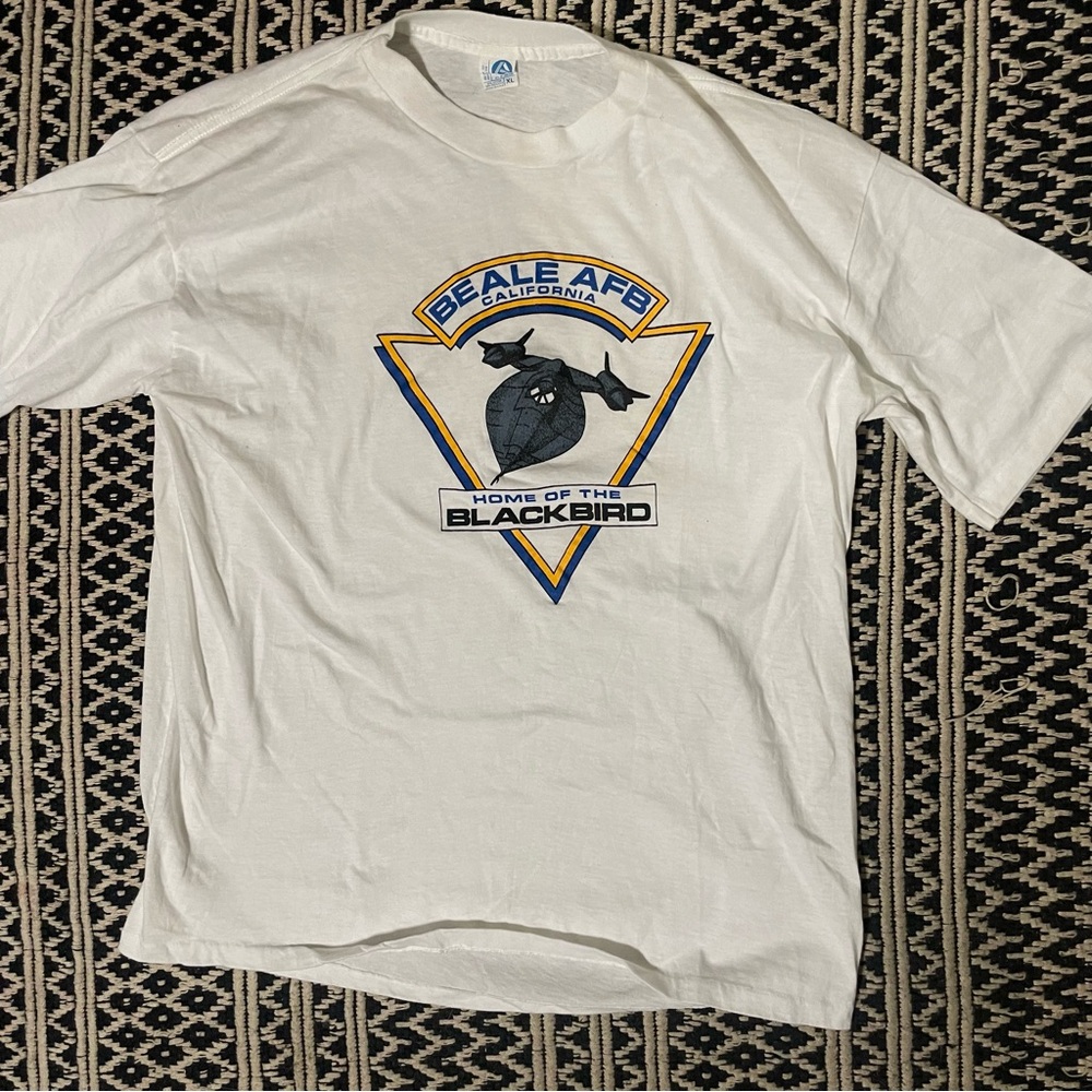 Vintage Mens XL Beale Air Force Bay T Shirt